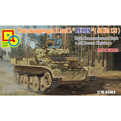 Classy 16003 1/16 Panzerkampfwagen II Ausf.L "Luchs" (Sdkfz.123) Light Recon Tank 4th Panzer Div