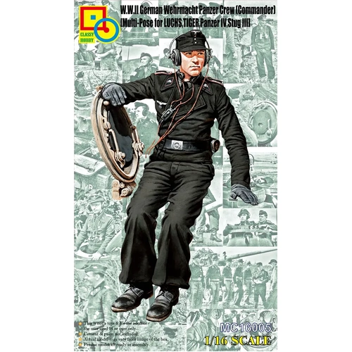 Classy 16005 1/16 W.W.II German Wehrmacht Panzer Crew (Commander) Multi-Pose Plastic Model Kit