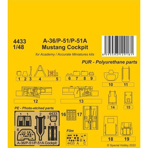 CMK 1/48 A-36/P-51/P-51A  Mustang Cockpit