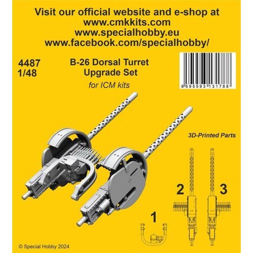 CMK 1/48 B-26 Dorsal Turret Upgrade Set  /  for ICM kit
