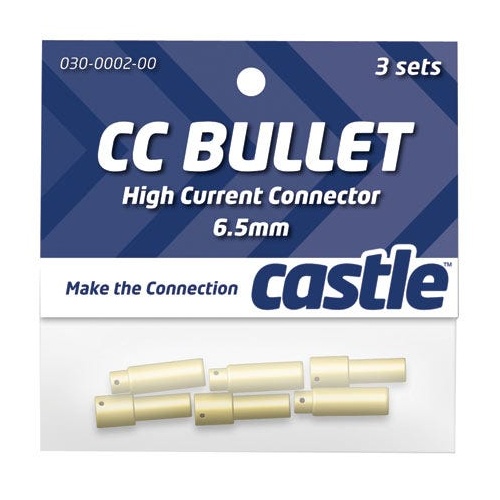Castle Creations High Current Bullet Connector Set, 6.5mm, CC-BULLET-6.5