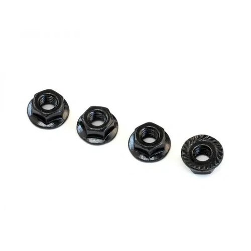 4mm Flanged Nut, 4 pcs