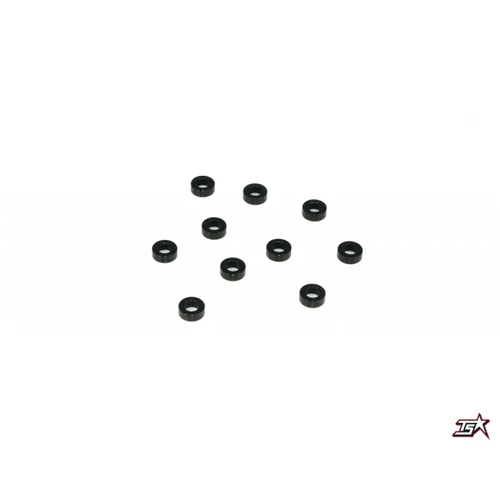 3x5.5x2.0mm Aluminum Spacer (Black), 10 pcs