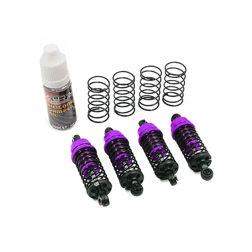 Yeah Racing Aluminium 55mm Qutus Slider Adjustable Shocks 4Pcs - Purple