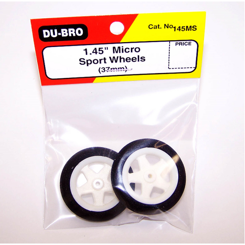 DUBRO 145MS 1.45in MICRO SPORT WHEELS (1 PAIR PER CARD)