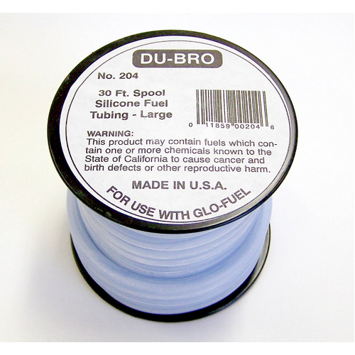 DUBRO 204 BLUE SILICONE TUBE, LARGE (30 FT SPOOL)