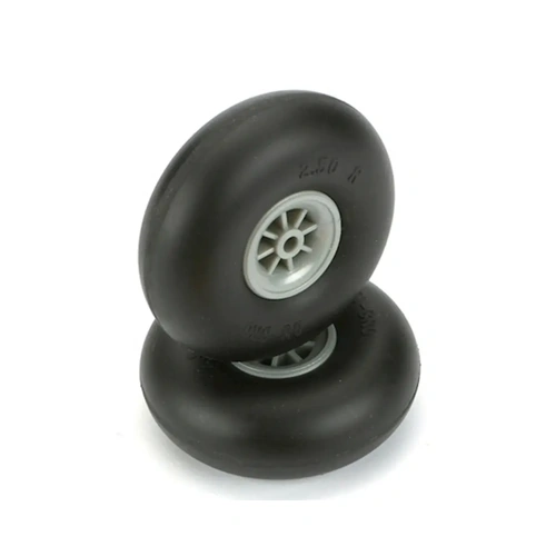 DUBRO 250R 2-1/2in DIA SMOOTH SURF WHEELS   (1 PAIR PER CARD)