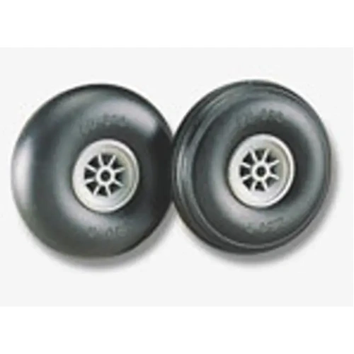 DUBRO 300T 3in DIA TREADED SURFACE WHEELS   (1 PAIR PER CARD)