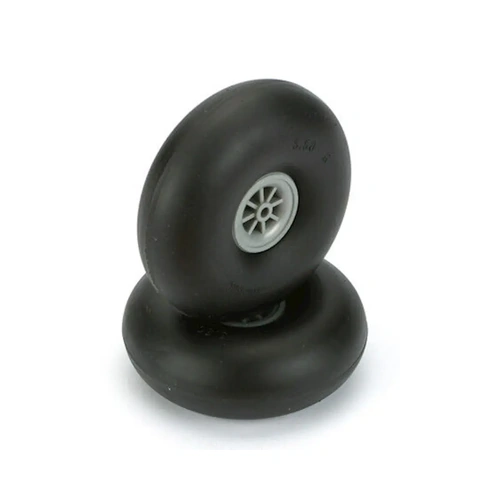 DUBRO 350R 3-1/2in DIA SMOOTH SURF WHEELS   (1 PAIR PER CARD)