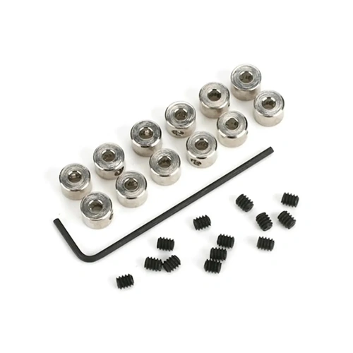 DUBRO 596 3/32in PLATED BRASS DURACOLLARS (12 PCS PER PACK)
