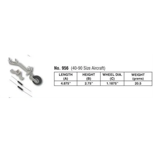 DUBRO 956 SEMI-SCALE TAILWHEEL SYSTEM  (FOR 40-90)  (1/PKG.)