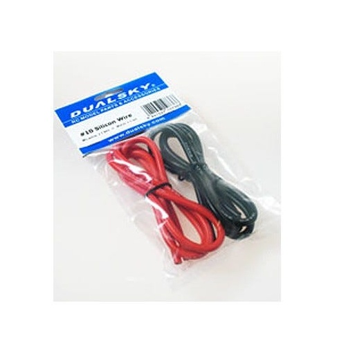Dualsky 10AWG Silicone Wire, 1m Red, 1m Black