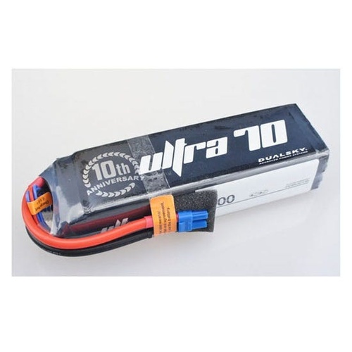 Dualsky 4400mah 2S 7.4v 70C Ultra 70 LiPo Battery with XT60 Connector