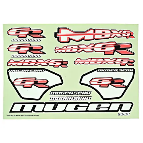 Mugen Seiki MBX6R Decal Sheet