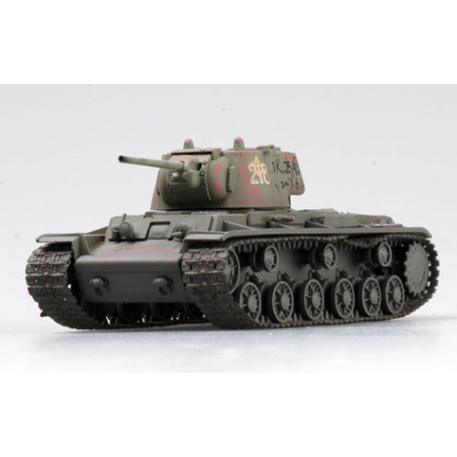 Easy Model 36292 1/72 Russian KV-1 Model 1942 Heavy Tank (Oliver Green / Carmine) Assembled Model