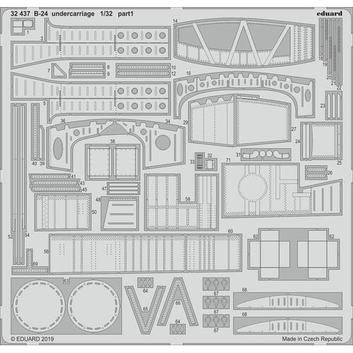 Eduard 32437 1/32 B-24 undercarriage Photo Etched Set (Hobby Boss)