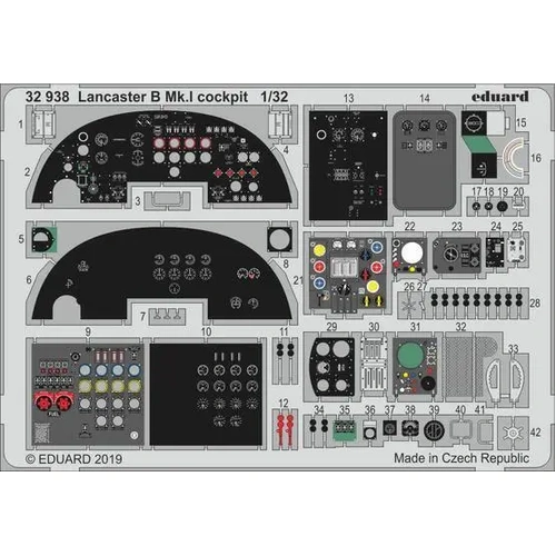 Eduard 32938 1/32 Lancaster B Mk. I cockpit Photo Etch Set