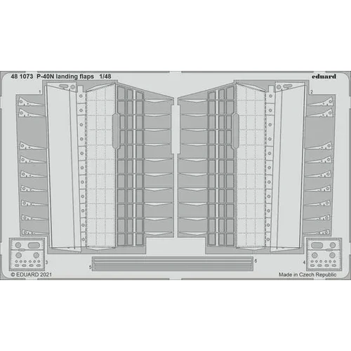 Eduard 1/48 P-40N (Academy) Landing Flaps Photo Etch Set [481073]