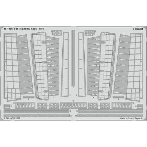 Eduard 1/48 F4F-3 Wildcat landing flaps Photo etched parts [481086]