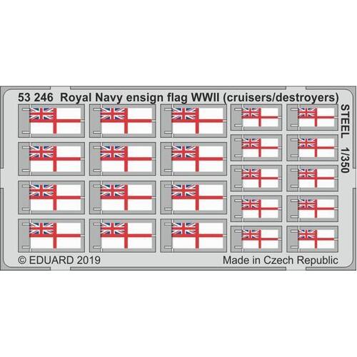 Eduard 53246 1/350 Royal Navy ensign flag WWII (cruisers/ destroyers) STEEL Photo etched parts