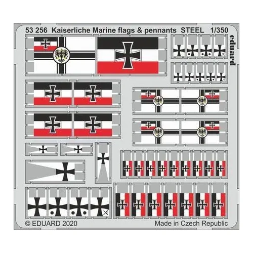 Eduard 53256 1/350 Kaiserlische Marine flags & pennants STEEL Photo etched parts