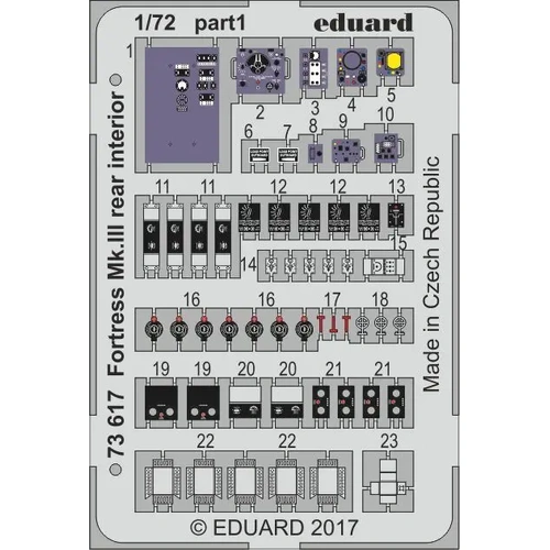 Eduard 73617 1/72 Fortress Mk. II rear interior (Airfix)