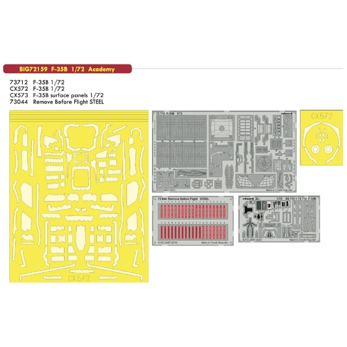 Eduard BIG72159 1/72 F-35B Photo etch set (Academy) Big Ed