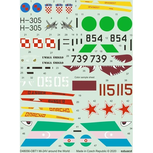 Eduard D48056 1/48 Mi-24V around the World Decals