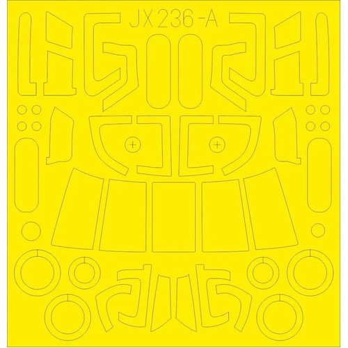 Eduard JX236 1/35 MH-60L TFace Mask Set (Kitty Hawk)