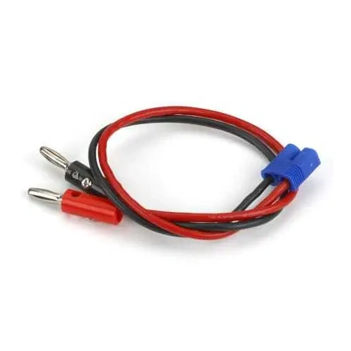 E-Flite EC3 Charge Lead w/12 inch wire and Jacks, 16 GA wire and EC3 male connector