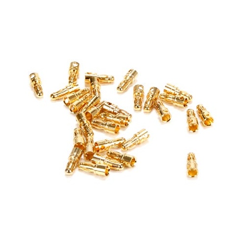 E-Flite Gold Bullet Connector, Male, 3.5mm (30)
