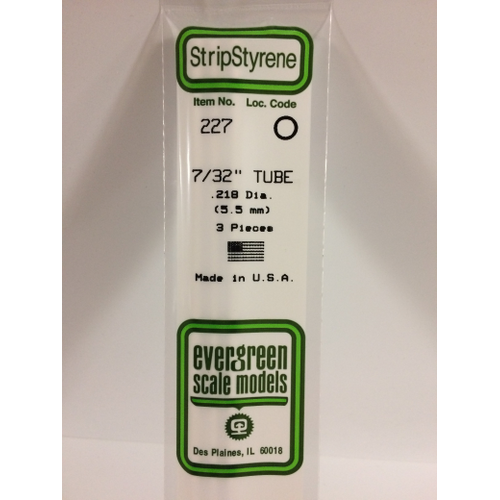 Evergreen 227 35Cm Plastic Tube .219 (Pack Of 3)