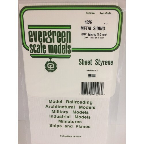 Evergreen 4526 1Mm Thick 15 X 30Cm Metal Siding .040 (Each)
