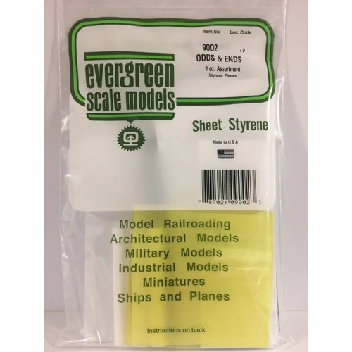 Evergreen 9002 15 X 30Cm Sheet Asst Bag Odds & Ends (Pack Of 8 Oz