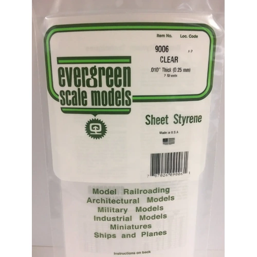 Evergreen 9006 15 X 30Cm Sheet .010 (Pack Of 2)