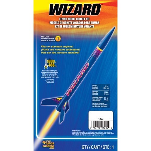 Estes 1292 Wizard Intermediate Model Rocket Kit (18mm Standard Engine)