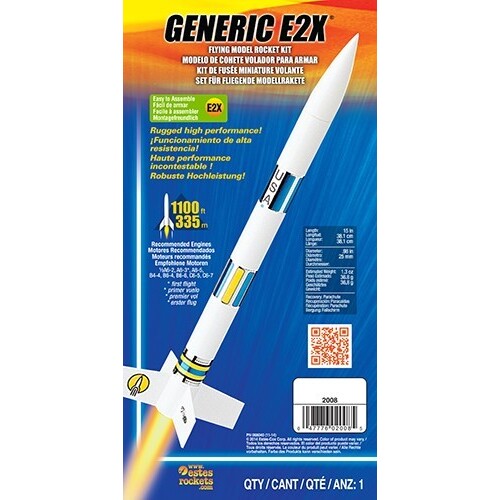 Estes 2008 Generic E2X Beginner Model Rocket Kit (18mm Standard Engine)