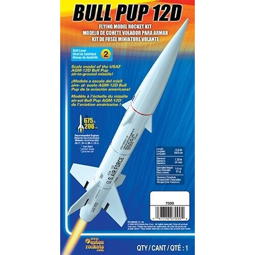 Estes 7000 Bull Pup 12D Advanced Model Rocket Kit (18mm Standard Engine)