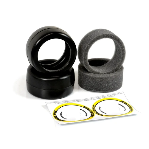 Exotek F1 1/10 Rubber Tires V2 - Front 40x (Yellow-Firm) (2pc)