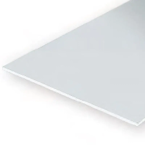 Evergreen 9215 White Polystyrene Sheet 0.015 x 11 x 14" / 0.38mm x 28cm x 36cm (12)