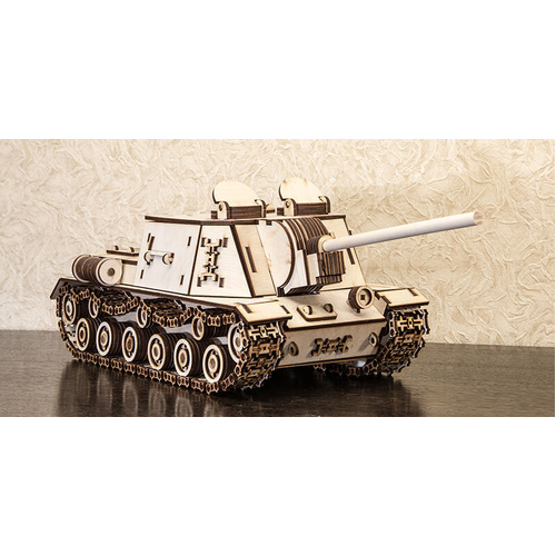 Rotating turret, opening hatches, rolling wheels and tracks