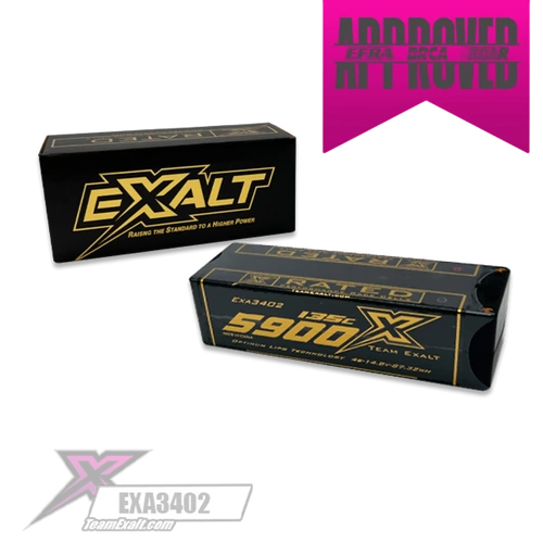 Exalt X-Rated 4S 135C LCG Stick Hardcase Lipo Battery (14.8V/5900mAh)