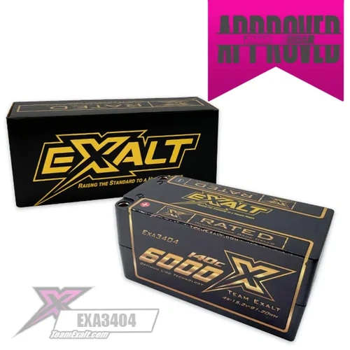 Exalt X-Rated 4S 140C Hardcase Shorty HV- Lipo Battery (15.2V/6000mAh)w/5mm Bullet Connectors (EXA3404)