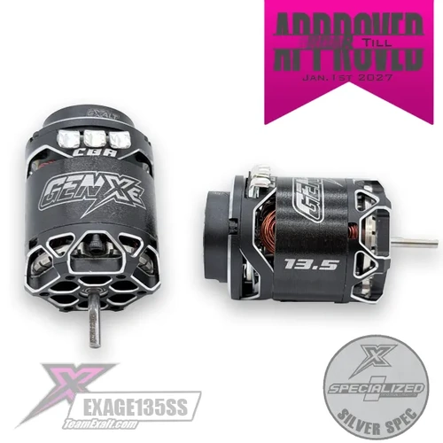 Exalt GEN-X/E Silver Spec Class Brushless Motor - 17.5T