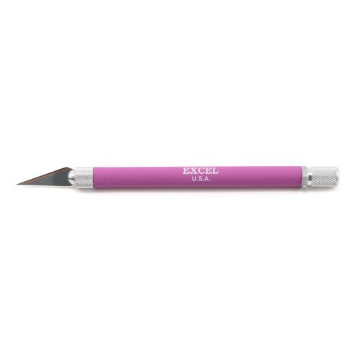 EXCEL 16025 EXCEL K18 SOFT GRIP KNIFE NON ROLL WITH SAFETY CAP (PURPLE)