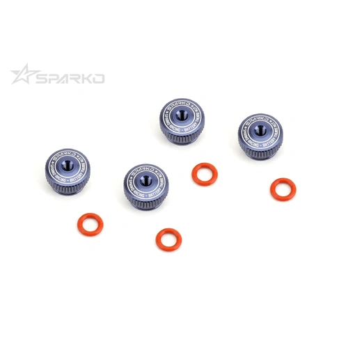 Sparko Aluminum Battery Strap Nut (Dark Blue) (4pcs)