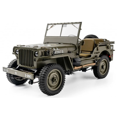 FMS Roc Hobby 1/12 1941 Willys MB RTR Scaler RC Crawler - FMS11201RTR