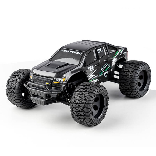 FMS 1/24 FMT24 Chevrolet Colorado RC Monster Truck RTR Black - FMS12421BDRTRBK