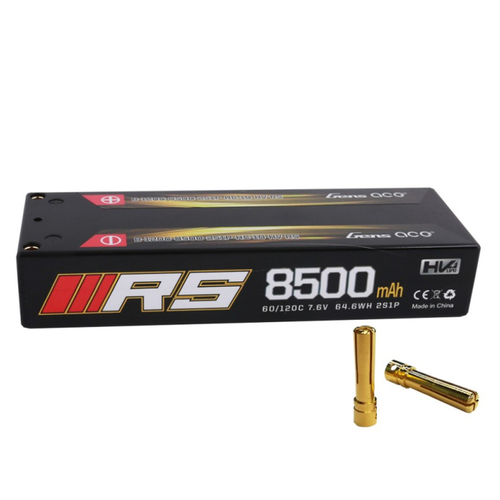 Gens Ace RS 8500mAh 120C 7.6V Hard Case (4.0mm bullet)