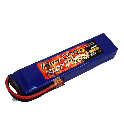 Gens Ace 7000mAh 40C 11.1V Soft Case Lipo Battery (Deans Plug)